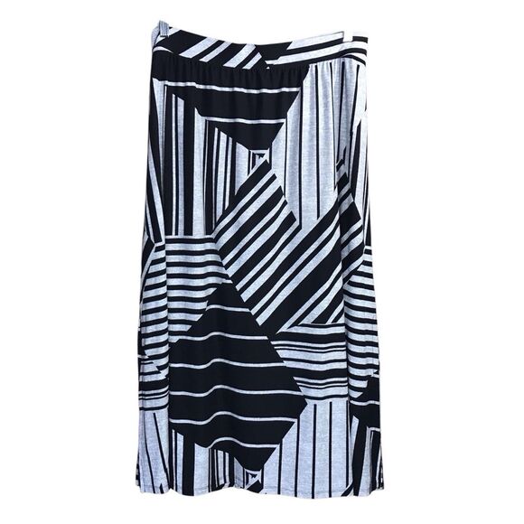Terra & Sky Womens A-line Long Maxi Skirt Geometrical Pattern Size 1X 16W-18W - Picture 1 of 14